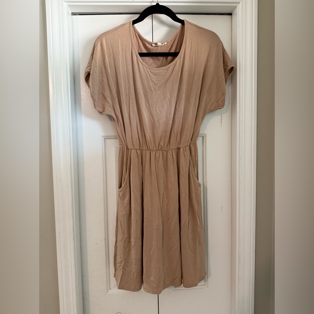 Rolla Coster Tan Dolman Sleeve Midi Sundress